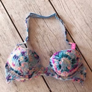32B VS PINK Date Convertible Halter Push-Up Bra